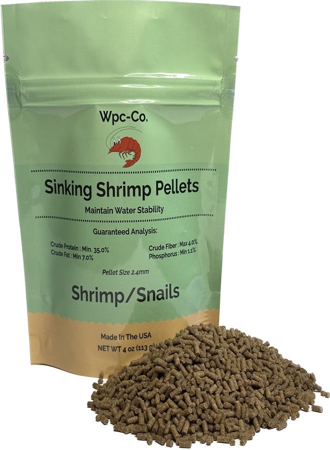 Wpc-Co. Aquarium Shrimp Food - Sinking Pellets for Aquatic Shrimp, Snail, Bottom Feeders - Complete Nutrition for Tropical Shrimps and Other Invertebrates - Image 1